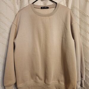 Womens Oversized Beige Sweatshirt